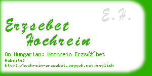 erzsebet hochrein business card